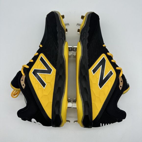 New Balance 3000v4 Mens Size 15 D Black Yellow Metal Baseball Cleats L3000BY4 - Picture 8 of 14
